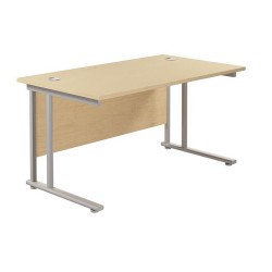 Office Desk | Twin Upright Rectangular Desk