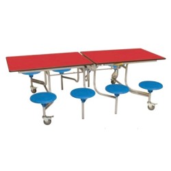 Folding Table | Eight Seat Rectangular Mobile Folding Table