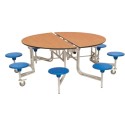 Folding Table | Eight Seat Round Mobile Folding Table