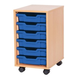 Classroom Storage | Single Bay 6 Tray Storage Unit