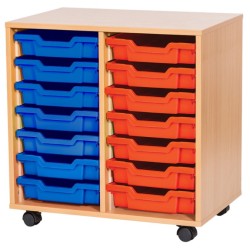 Classroom Storage | Double Bay 14 Tray Storage Unit