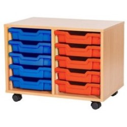 Classroom Storage | Double Bay 10 Tray Storage Unit