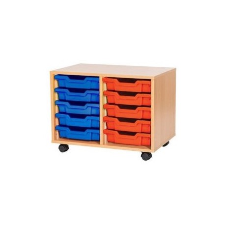 Classroom Storage | Double Bay 10 Tray Storage Unit