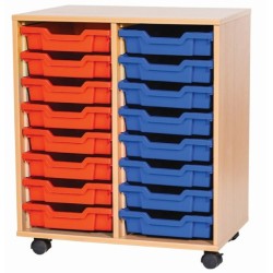 Classroom Storage | Double Bay 16 Tray Storage Unit