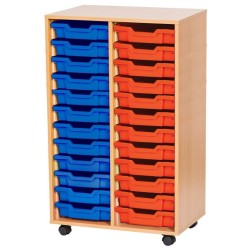 Classroom Storage | Double Bay 24 Tray Storage Unit