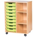 Classroom Storage | Double Bay 9 Tray Storage Unit with Shelves