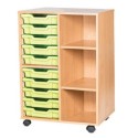 Classroom Storage | Double Bay 10 Tray Storage Unit with Shelves