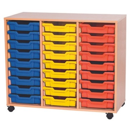 Classroom Storage | Triple Bay 27 Tray Storage Unit