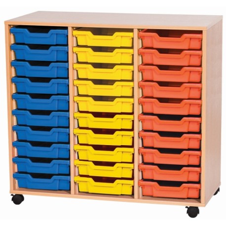 Classroom Storage | Triple Bay 30 Tray Storage Unit