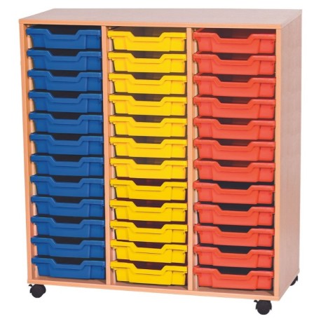 Classroom Storage | Triple Bay 36 Tray Storage Unit