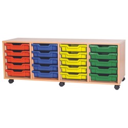 Classroom Storage | Quad Bay 20 Tray Storage Unit