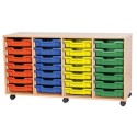 Classroom Storage | Quad Bay 28 Tray Storage Unit