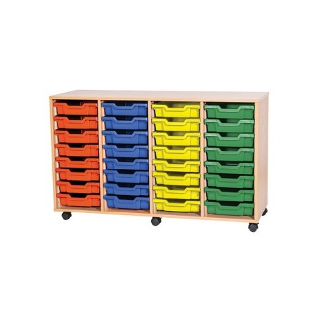 Classroom Storage | Quad Bay 32 Tray Storage Unit