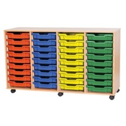 Classroom Storage | Quad Bay 36 Tray Storage Unit