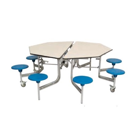 Folding Table | Eight Seat Octagonal Mobile Folding Table