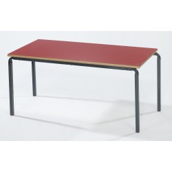 Classroom Table | 1200mm x 600mm Rectangular Crushed Bent Frame - MDF Edge