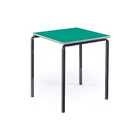 Classroom Table | 600mm x 600mm Square Crushed Bent Frame - PU Edge