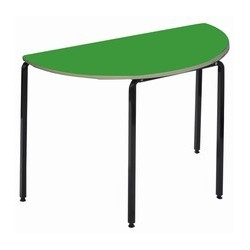Classroom Table | 1100mm Semi Circular Crushed Bent Frame - MDF Edge