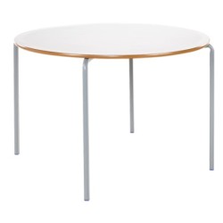 Classroom Table | 1000mm Circular Crushed Bent Frame - MDF Edge