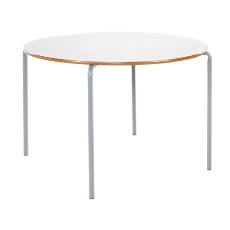 Classroom Table | 1000mm Circular Crushed Bent Frame - MDF Edge