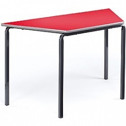 Classroom Table | 1200mm x 600mm Trapezoidal Crushed Bent Frame - MDF Edge