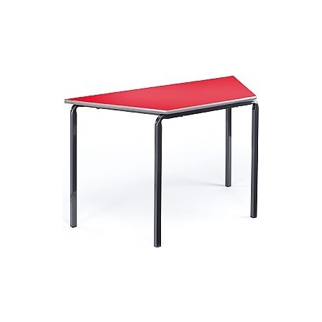 Classroom Table | 1100mm x 550mm Trapezoidal Crushed Bent Frame - PU Edge