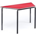 Classroom Table | 1100mm x 550mm Trapezoidal Crushed Bent Frame - PU Edge