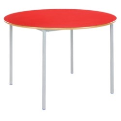 Classroom Table | 1000mm Circular Fully Welded Frame - PU Edge