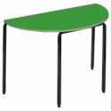 Classroom Table | 1100mm Semi Circular Crushed Bent Frame - PU Edge